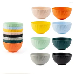 Bowls 4Pcs Kitchen Tableware Wheat Straw Bowl Grade Rice Container Dessert Salad Sets