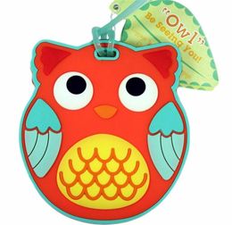 20pcs Owl Suitcase Luggage Name ID Tag Baby Bridal Shower Wedding Girl Birthday Party Favor6080007