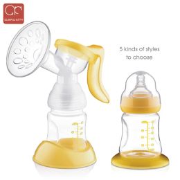 Enhancer Big Suction P.P. Material Manual Breast Pumps Breast Feeding BPA Free Manual Breast Pump with Baby Bottle