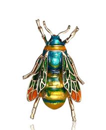 European and American fashion enamel bumblebee brooch ladies alloy yellow bee insect brooch holiday gift banquet pin AB8894259980