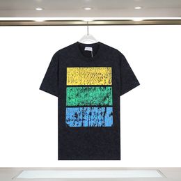 B shirt Men Women color pattern printed T shirt Short Sleeves O-neck Tees Designer Shirts Leisure Luxury Pattern T-shirts Casual Clothing cottom m-2xl