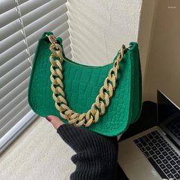 Totes Luxury Handbags Summer Metal Chain Shoulder Bag Women Office Party Handbag Elegant Ladies All-match Fashion Underarm Bags