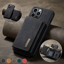 Cases M1 Case For iPhone 15 14 13 12 11 Pro Max Plus XS Max XR 8 7 Plus SE 2022 2020 Wallet Magnetic Leather Card Holder Pocket Cover