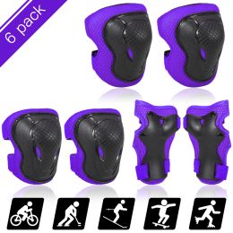 Pads Kids Knee Pads Set 6 in 1 Protective Gear Kit Knee Elbow Pads with Wrist Guards Children Sports Safety Protection Pads