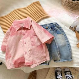 Clothing Sets Children Set Boys 2024 Summer Flower Shirt Childrens Baby Kids Jackets For Girls