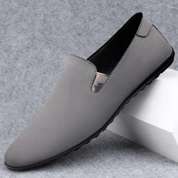 Casual Shoes Suede Leather Men's Business Leisure Walk Loafers Driving Designer Dress Flats Slip On Moccasins