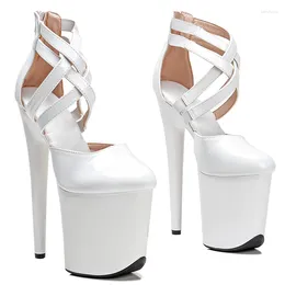 Dance Shoes Leecabe 20cm/ 8inches Patent Upper Lady Sexy High Heel Closed Toe Sandals Pole