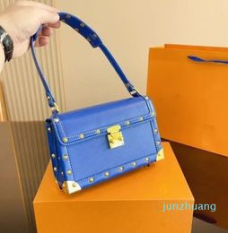 Women Fashion bag Shopping Satchels Shoulder underarm matching with metal corners totes handbag purse envelope wallet