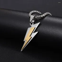 Charms UILZ Fashion Stainless Steel Zeus Thunder Pendant Necklaces For Men Women Hip Hop Street Necklace Party Jewellery