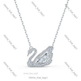 Swarovskis Necklace Designer Swarovskis Jewelry Jumping Heart Swan Pendant Necklace Female Element Crystal Smart Clavicle Chain Lover Gift 7685