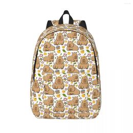 Backpack Student Bag Cute Capybara Parent-child Lightweight Couple Laptop