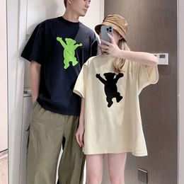 Welldone T-shirt Designer Tee Luxury Fashion Womens T-Shirt Early Spring New Short Sleeved Teddy Bear Printed Plush Loose Round Neck T-shirt For Men And Women