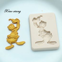 Moulds Cute Duck Silicone Fondant Moulds For Baking Resin Clay Chocolate Candy Silicone Cake Mould Fondant Cake Decorating Tools M2088