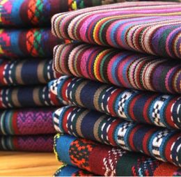 50cm lot vintage fabric for sewing ethnic decorative jacquard yarn dyed fabrics DIY cloth tecido telas fat quarters quilting for p9048400