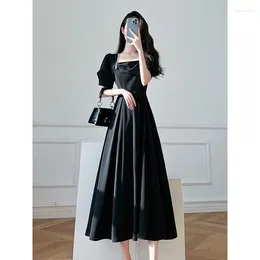 Party Dresses Women's Clothing: Slim Black Dress In Summer 2024 French Vintage Hepburn Style