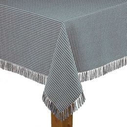 Table Cloth Linen Home Textile Chequered 100% Cotton Woven Pleated Table Cloth 52 X70 240426