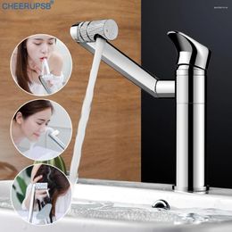 Bathroom Sink Faucets Torneira Pia Water Tap Basin Faucet Hod Cold Mixer 360 Degree Rotation Brass Taps Modern Deck Mounted Stream