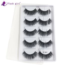 5 pairs Pure handmade Cotton black band eyelashes most popular G6 series 8 style Natural long 3D Faux Silk hair false eyelashes extention