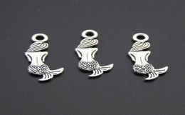 200pcslot Ancient Silver Mermaid Alloy Charms Pendants For diy Jewellery Making findings 20x9mm6617513