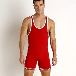 Gym Clothing Pro Mens Sleeveless Classic Wrestling Singlets Suit Boxing Skinsuit Weightlifting Training Match Tights