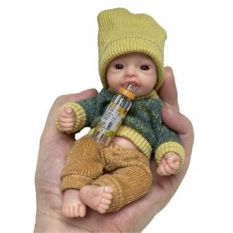 Dolls Lovely 6 Inch Palm Newborn Babies Full Body Silicone Boys Reborn Dolls Bebe Reborn Corpo De Silicone Inteiro