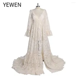 Party Dresses Boho Lace Beach Wedding Bridal Fancy Po Shoot Gowns YW230318