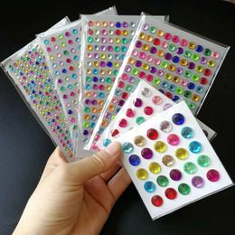 J4WK Tattoo Transfer 3D Eyes Face Makeup Temporary Tattoo Self Adhesive Beauty White Pearl Jewels Stickers Festival Body Art Decorations Nail Diamond 240426