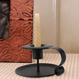 Candle Holders European Style Iron Candlestick Holder Romantic Dinner Tabletop Wedding Table Decoration Home Crafts