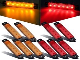 10 pcs 38 inch 6 LED Amber Side Led Marker Trailer lights Trucks Marker lights Rear side marker light Trailer led marker lig6906904