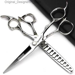 Hair Scissors Japanese 6-inch hair clip professional and authentic flat cut teeth hair clip hair salon specific hair clip. Q240426