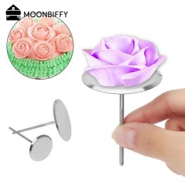 Moulds Stainless Steel Piping Nail Tips Cake Chocolate Biscuit Flowers Decorating Needle Stands Cream Transfer Tray Baking Pastry Tools