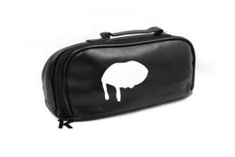Waterproof Cosmetic Bag Case Large Leather Fashion Women Zipper Black Makeup Bags8018911