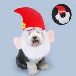 Dog Apparel Merry Christmas Hat For Pet Accessories Santa Father Hood Red Decoration Gifts Year Holiday Cat Costume Matching