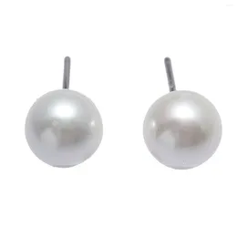 Stud Earrings 8mm Natural Freshwater Pearl For Women Girl Christmas Gift Boucle D'Oreille White Real Fine Jewellery