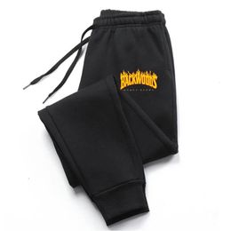 Lettera di moda stampa inverno pantalini caldi da uomo da uomo peluche pantaloni da jogger casual maschile maschio pantaloni morbidi ciottoli 240410