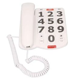 Accessories Big Button Telephone Large Adjustable Volume Last Number Redialing Corded Landline Desktop Fixed Wired Phone for Elderly
