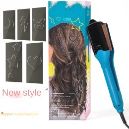 Straighteners 3D Image Modelling Star Hair Straightener Straight Hair Clip Curling Iron Straight Curl Dualuse Hair Curlers