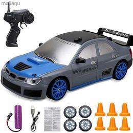 Elektrisk/RC -bil 2.4G RC -bil med LED -lampor 4WD Remote Control Drift Car Professional Racing Toy GTR Model AE86 Childrens Christmas Giftl2404