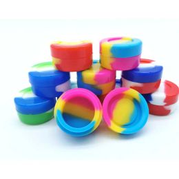 3ml 5ml Wax Containers Food Grade Nonstick Jars Silicone Box Smoking Accessories Vaporizer Silicon Storage for Slick Butane Wax Pipe LL