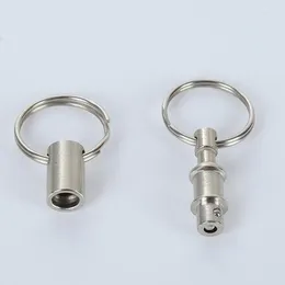 Keychains Key Chain Pull Apart Two Piece Ferroalloy Detachable Quick Release Split Metalen Draad Ring Clip Chains