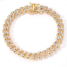 2024 New Style Lifeng Luxury Jewellery Sliver Gold Moissanite Diamond Cuban Chain Trendy Fashion Style Hip Hop Jewellery