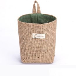 Other Home Storage Organisation Newcreative Cotton And Linen Desktop Bags Wall Mounted Hanging Bag Jute Basket Ccf12094 Drop Delivery Otjqb