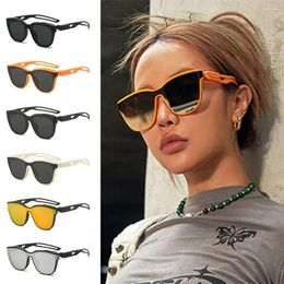 Sunglasses Oversized Irregular Frame Outdoor Cycling Driving Y2K Eyewear UV400 Protection Men's Shades For Women & Men