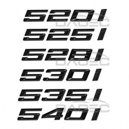 Tattoo Transfer Car 3D ABS Trunk Letters Badge Emblem Decal Sticker For BMW 5 series 520i 525i 528i 530i 535i 540i E39 E60 E61 F10 F11 G30 240427
