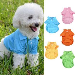 Dog Apparel Summer Dog Vest 6 Candy Colour Shirts Puppy Breathable Solid Polo-shirts Chihuahua Yorkie Fashion Vests Dog Costume Pet Clothing d240426