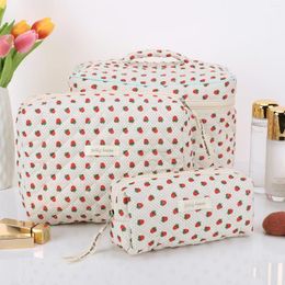 Cosmetic Bags 3Pcs Makeup Bag With Zipper Quilted Travel Pouch Cute Organiser Storage Large Capacity For Women And Girls