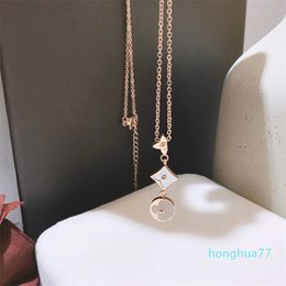 Fashion Women Luxury Designer Necklace Choker Chain 18K Gold Plated Rose Gold Plated Stainless Steel Flower Letter Pendants Statement Jewellery