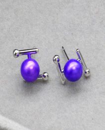 925 silver freshwater pearl earrings sterling silver earrings holder with freshwater dyed pearls DIY ladies fashion pearl gifts5334433