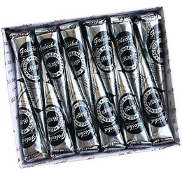 Tattoo Transfer 1pc Natural Indian Henna Tattoo Ink Black Mehndi Paste Cones Body Art Sticker Mehndi Body Paint Art Disposable Temporary 240427