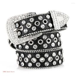 Belts The Adult Teenager Bling Rhinestones Belt Studded For Women Men